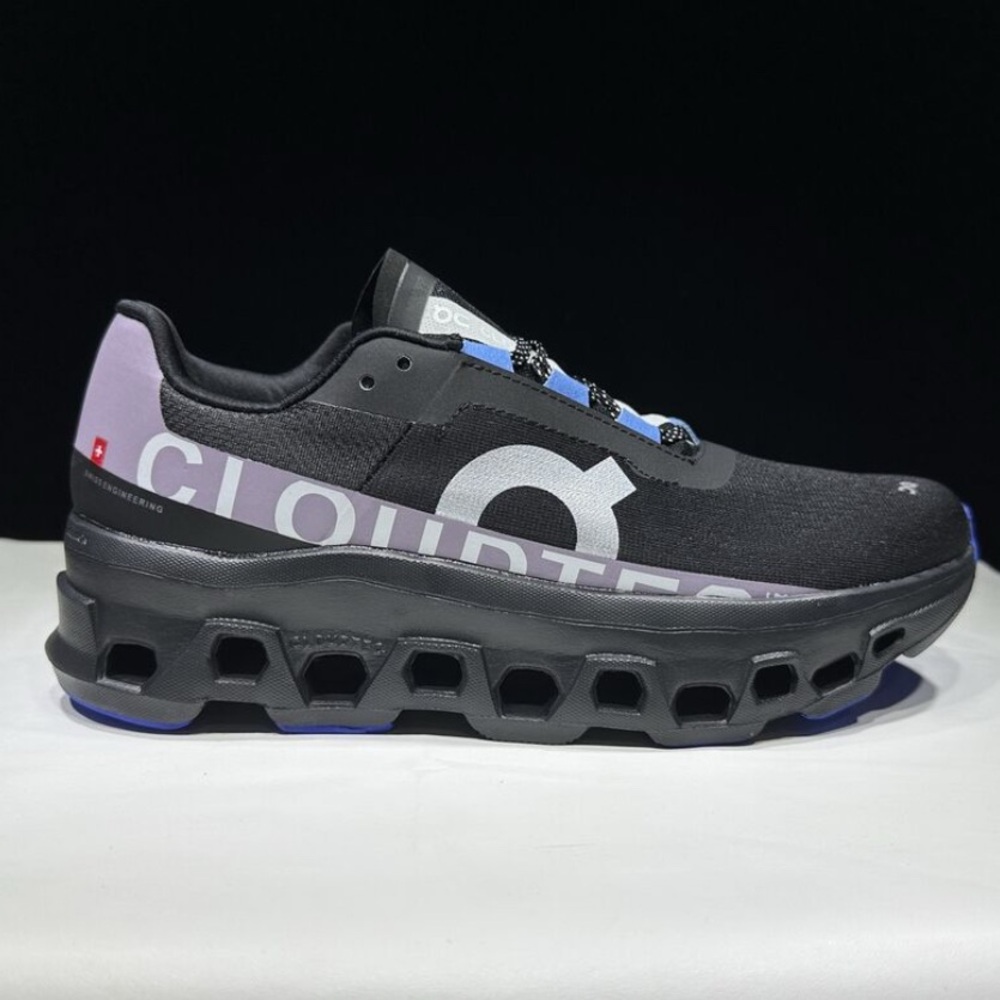 NWT On Running CloudMonster Monster Shock Absorbing Men's Shoes Black Gray Blue